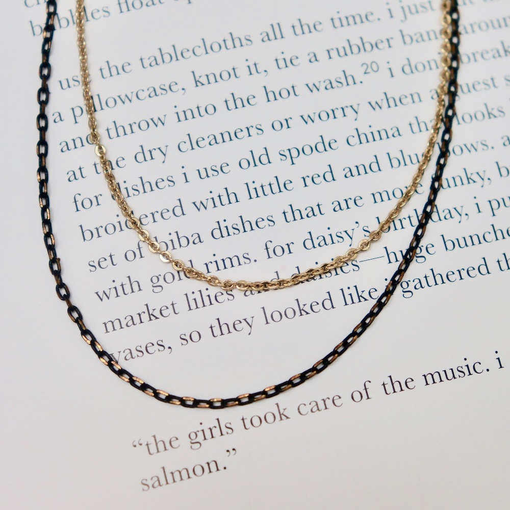Black and Gold Two Strand Choker
